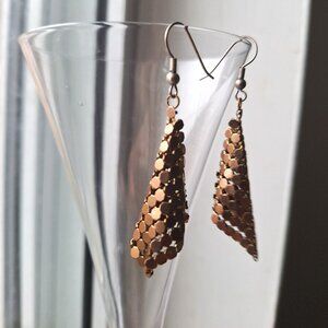 Retro Vintage 80's Chainmail Earrings